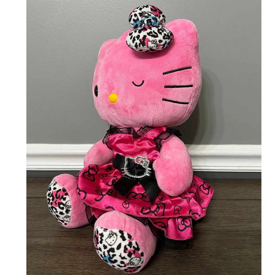 Build A Bear Sanrio in Leopard Print Hello Kitty Winking Plush (with bow) - Image 2 of 4