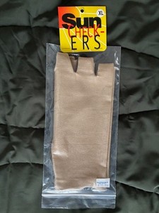 Sun Checkers UV-Block Gloves half finger Size XL Tan X-Large USA fishing NOS