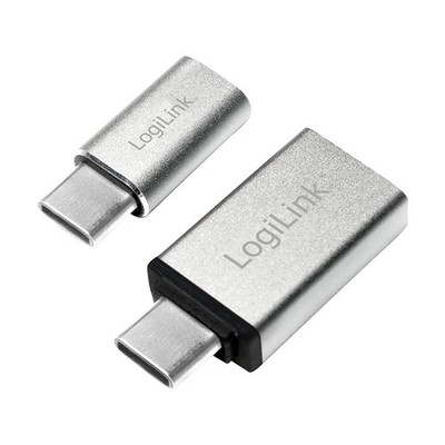 LogiLink AU0040 USB 3.1 (Type C) to USB 3.0 (Type A) Micro USB Adapter Silver