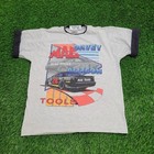 Vintage 90s Davey Allison Mac Tools Shirt Large 21x25 Gray
