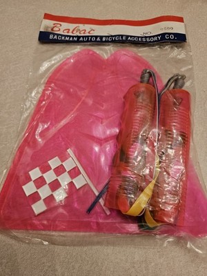 Babac Girls Bicycle Pink Fender Flap and Handlebar Grip Set -New in Package