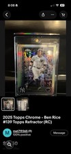 2026 Bowman Chrome Luis Cova 1st Bowman Purple Mojo Refractor Marlins /199 Card