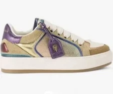 Kurt Geiger Women’s London Southbank Tag Metallic Leather Platform Sneakers 11.5
