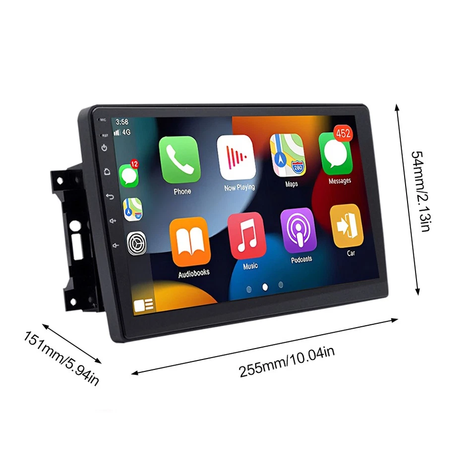 For Dodge Challenger 07-17 10"Car Stereo Radio Android 13 Apple Carplay GPS WIFI Foto 2 de 4