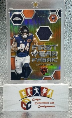Colston Loveland 2025 Topps Chrome Football First Year Fabric Patch Gold /50 SP