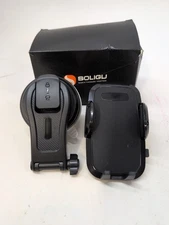 SOLIGU Car Phone holder Windshield/Dashboard Mount Universal Black