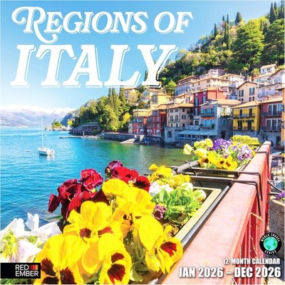 Regions of Italy 2026 Wall Calendar 12 Month | 12'' X 24'' Open | Thick & Sturdy P