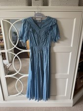 Love Shack Fancy Blue Floral Cotton Maxi Dress Size XS