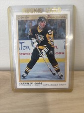 1991 O-Pee-Chee Premier Jaromir Jagr Rookie card #50 Pittsburgh Penguins OPC RC. rookie card picture