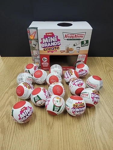 16 Zuru Mini Brands Create Creation Krispy Kreme Doughnuts Capsules Balls *NEW*
