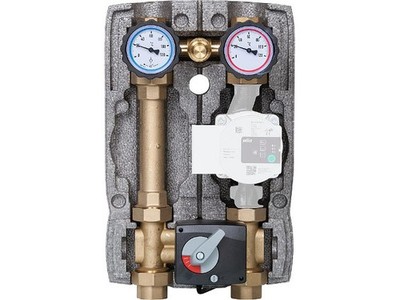 Heizkreisset Easyflow DN25 R1'' mit Isolierung 4-Wege- Mischer und Überströmvent