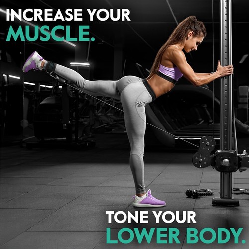 FITGIRL Ankle Strap Cable Machine Glute Kickback Leg Workout Attachment - Picture 4 of 5