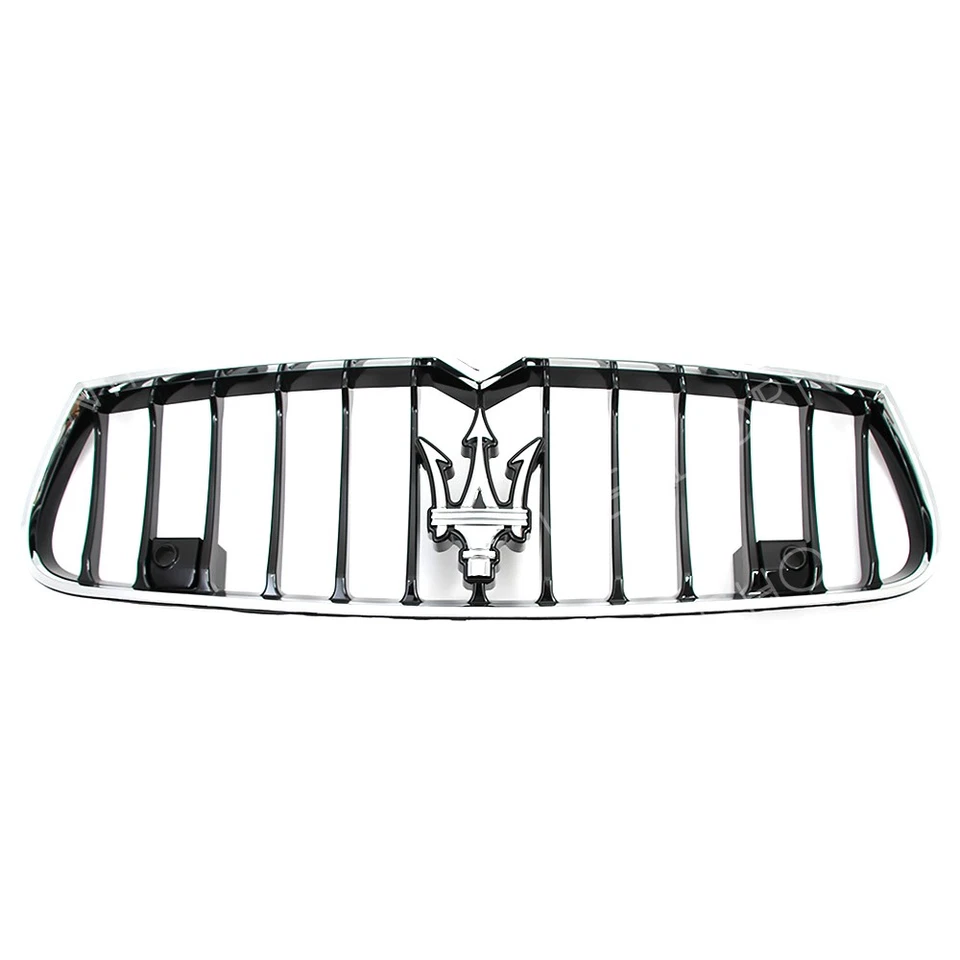 For Maserati Ghibli 2014-2017 S SQ4 Chrome Black Front Bumper Grille 670010764 - Image 2 of 4