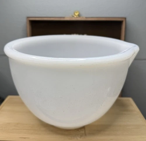 Vintage Glasbake Made for Sunbeam White Milk Glass Mixing Bowl