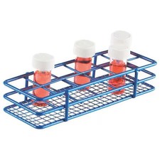 Heathrow Scientific 120085 Test Tube Rack, Epoxy-Coated Steel, Blue