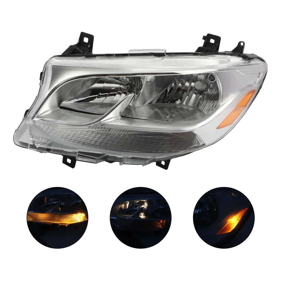 Halogen Headlight For 2019-2024 Mercedes Benz Sprinter W907 Left Driver Side - Image 2 of 4