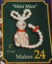 BEADERY Beaded Christmas Ornament Kit Miniature Mice