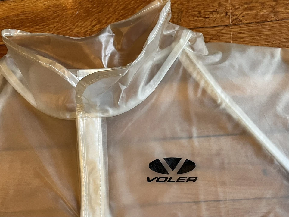 VINTAGE Voler Cycling Jacket Raincoat Unisex Medium Clear Translucent - Image 4 of 4