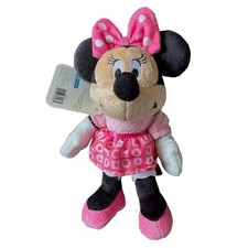 DISNEY BABY Minnie Mouse Plush Stuffed Toy 8  Jingle Rattle Collectible