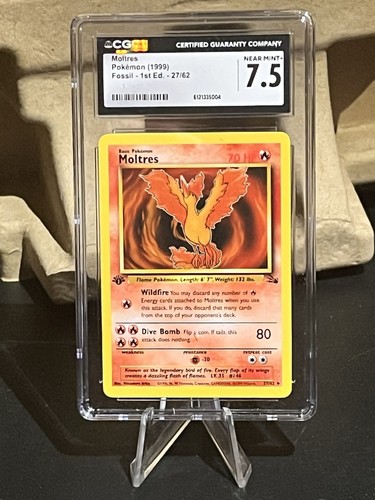 Moltres (1st Edition) graded CGC 7.5 for sale on eBay