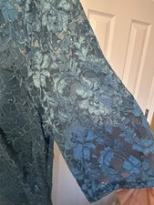 Turquoise Lace Lined Maxi Mother Of The Bride Or Groom Dress