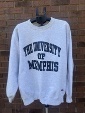 Vintage University of Memphis Tigers Russell Sweatshirt Mens Size XXL Gray USA