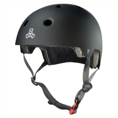 Triple 8 Brainsaver Skateboard/BMX EPS Helm Gummi ganz schwarz