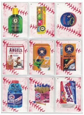16 WACKY PACKAGES MLB MAJOR LEAGUE BASEBALL RED LACE BALL STITCH