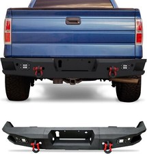 Rear Bumper W Led Lights D-rings Step For 2006-2014 Ford F150 Pickup Truck