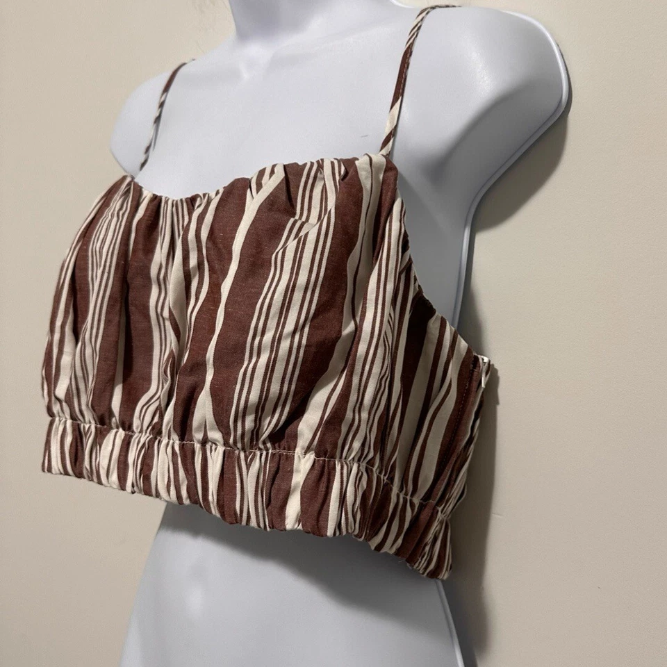 Top corto Lemlem H&M Collab Liya Kebede para mujer talla) correas ajustables Foto 3 de 4