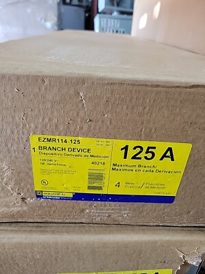 Square D EZMR114-125 Single Phase 4 Ringless Sockets 120/240VAC 125A Per Branch