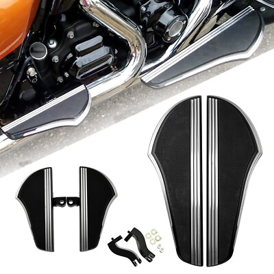 Defiance Floorboards Foot Peg Bracket Rest Pedals Fit For Harley Street Glide