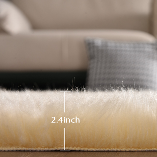 Latepis Faux Fur Sheepskin Area Rugs Soft Shaggy Carpet for Living Room Bedroom - Picture 68 of 219