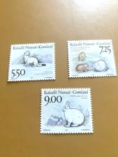 1994 GREENLAND  SC.# #270-272,POLAR ANIMALS,COMPLETE,MNH
