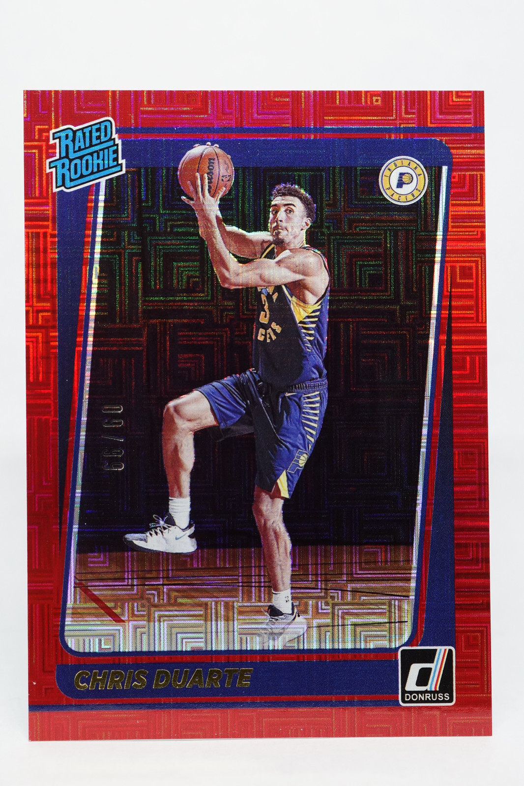 2021-22 Panini Donruss Rated Rookie Choice Red 9/99 Chris Duarte #223 Rookie RC