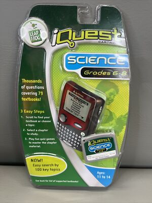 Leap Frog iQuest Cartridge Science Grades 6-8 New in Package Ages 11 to 14