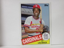 2020 Topps Update 1985 Baseball 35th Anniversary #85TB-43 Lou Brock Cardinals