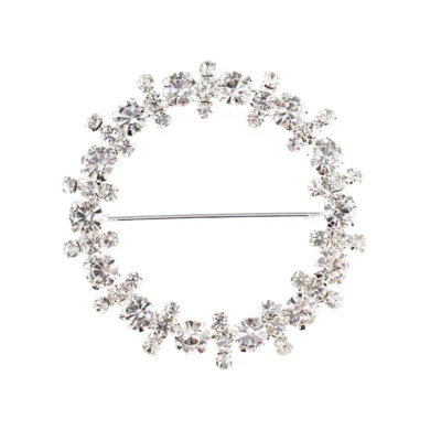 Cristal Argent Strass Ceinture Glissière Boucle Femme Costume Décor DIY Rechange - Photo 1/4