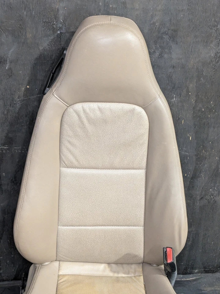 BMW Z3 Roadster Passenger Right Power Seat Single Beige Tan Leather W/ Rail OEM - Image 3 of 4