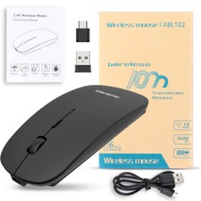Computer Mouse with USB  Type-C Adapter for Windows/Mac/Chromebook, Noiseless