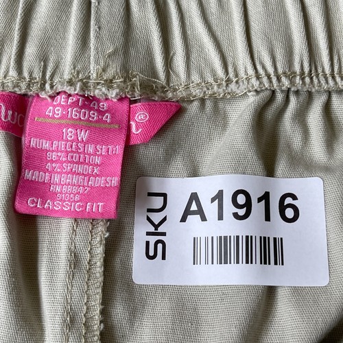 Woman Within Classic Fit Chino Pants Women Size L Beige Pockets Pull-On - Picture 2 of 12