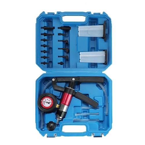 21pcs Hand Held Vacuum Pressure Pump Tester Brake Fluid Bleeder Bleeding Tool US