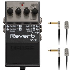 BOSS RV-6 Digital Reverb Pedal w/ Patch Cables