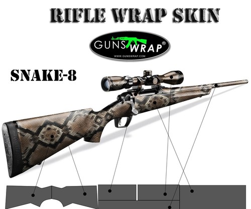 Camo Guns Wrap Skins Premium Vinyl Aufkleber matt Gewehr vorgeschnitten SCHLANGE-8 - Bild 3 von 5