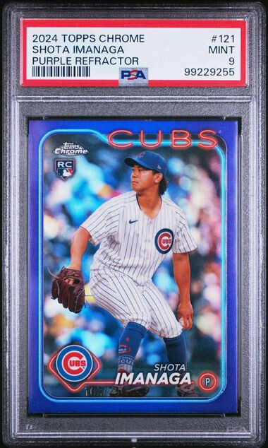 2024 Topps Chrome Purple Refractor - #121 Shota Imanaga (RC) /250 PSA 9 Mint!!!
