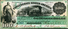 1861 $100 T3 *Reproduction* Civil War Currency America and Train Station