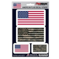 american flag flags sticker vinyl decal set of 4 made in usa