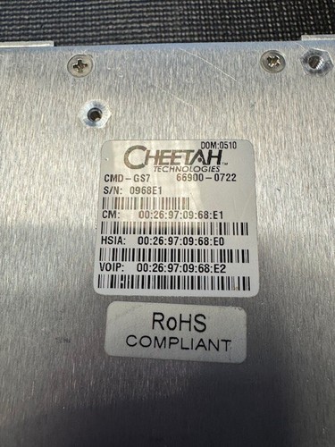 Cheetah technologies CMD-GS7 Transpondeur 66900-0722 s/n 0968e1 - Photo 2/8