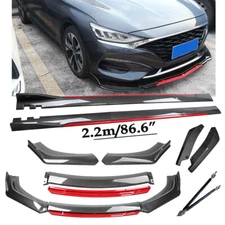 Front Lip Chin Bumper splitter For Hyundai Elantra Carbon Fiber Side Skirt