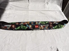 Marvel Comics Super Heroes Buckle-Down Seatbelt Belt Captain Thor Hulk Graphics 
